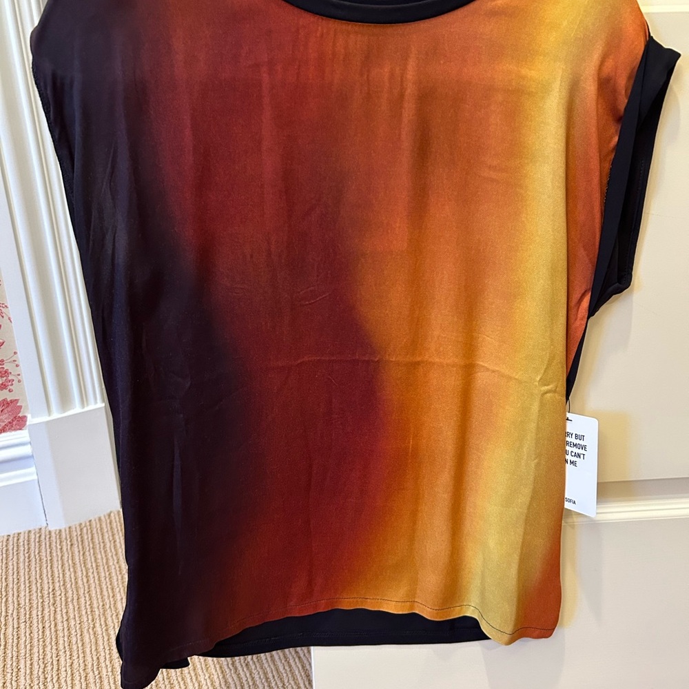 Amber Gradient Blouse with Short Sleeves